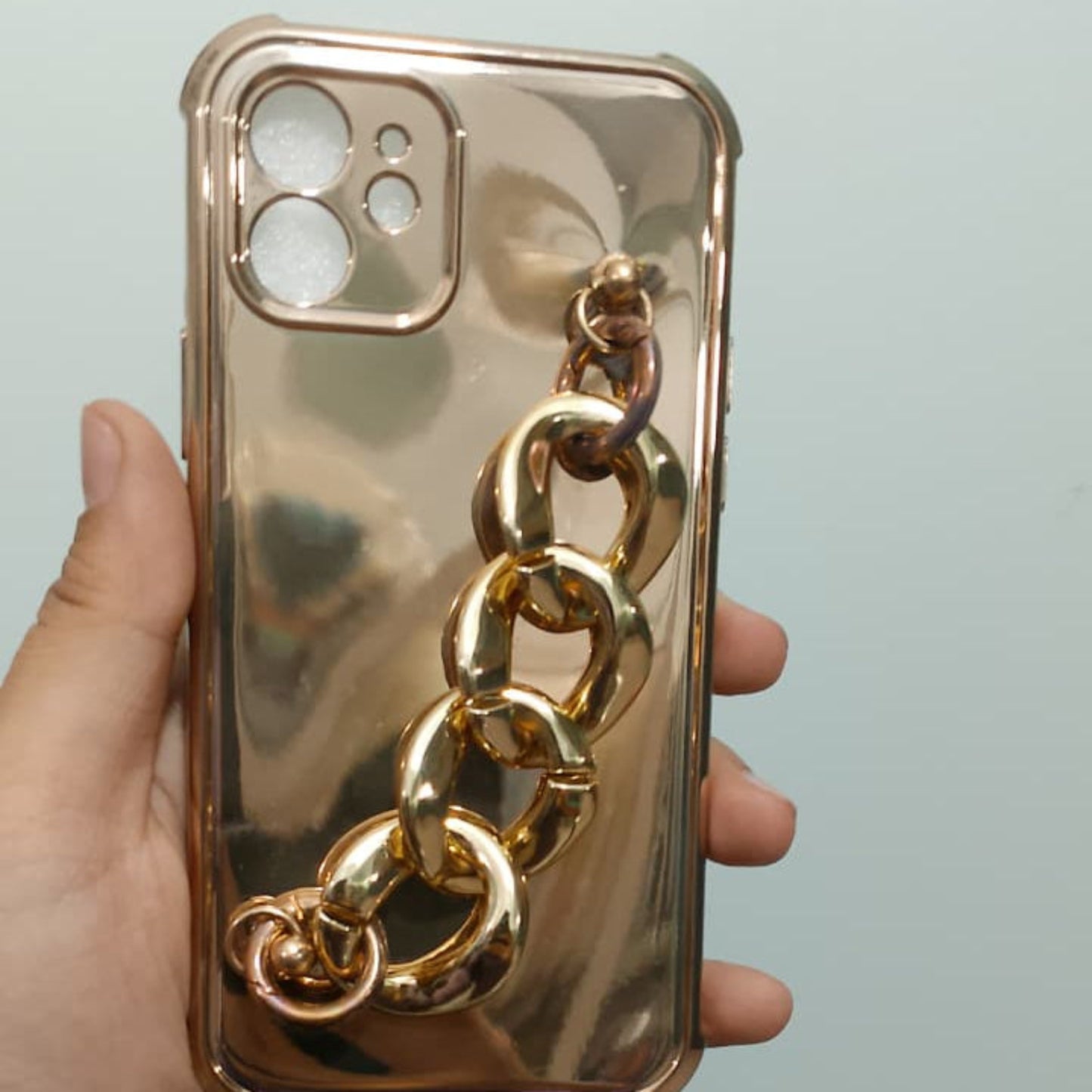 PK137 Chain Electroplated case - gold - iphone 12