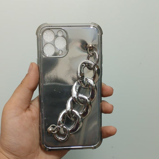 PK137 Chain Electroplated case - silver - iphone 11 pro