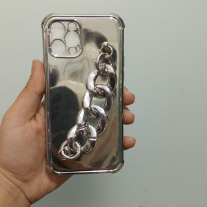 PK137 Chain Electroplated case - silver - iphone 12 pro