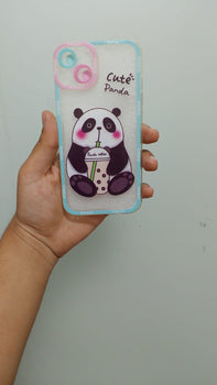 PK163 Cute Panda Coffee case iphone 13