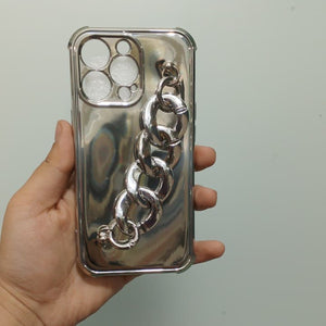PK137 Chain Electroplated case - silver - iphone 13 pro