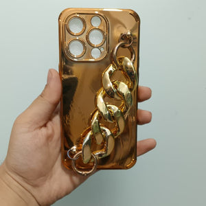 PK137 Chain Electroplated case - gold - iphone 14 pro