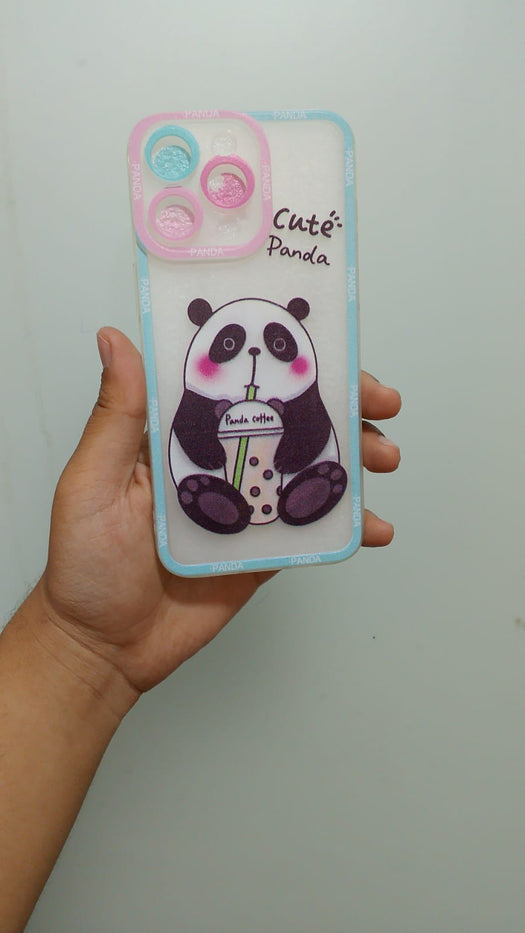 PK163 Cute Panda Coffee case iphone 15 pro max