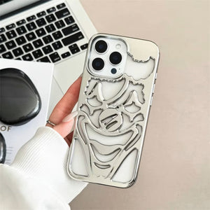 PK230 Clown hollow electroplated case - silver