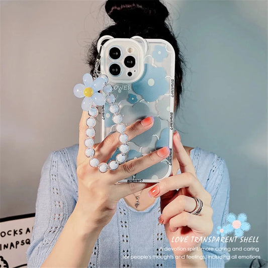 PK178 Blue floral case with bracelet