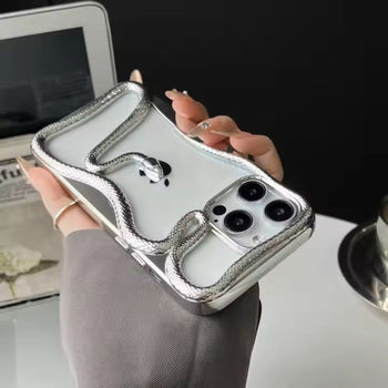 Snake Type Case PK204 Electroplated Snake case silver – pk.covers