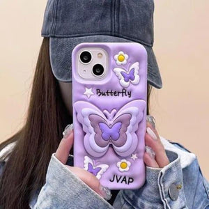 PK197 purple butterfly holder case