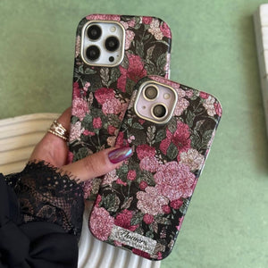 PK223 Black Red Floral case