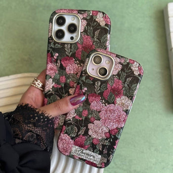 PK223 Black Red Floral case