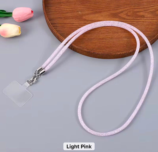 PK169 Glittery Phone Necklace - Light Pink