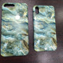 PK090 Green marble silicon case