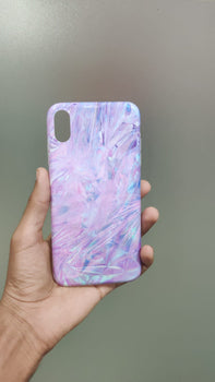 PK091 Purple marble silicon case