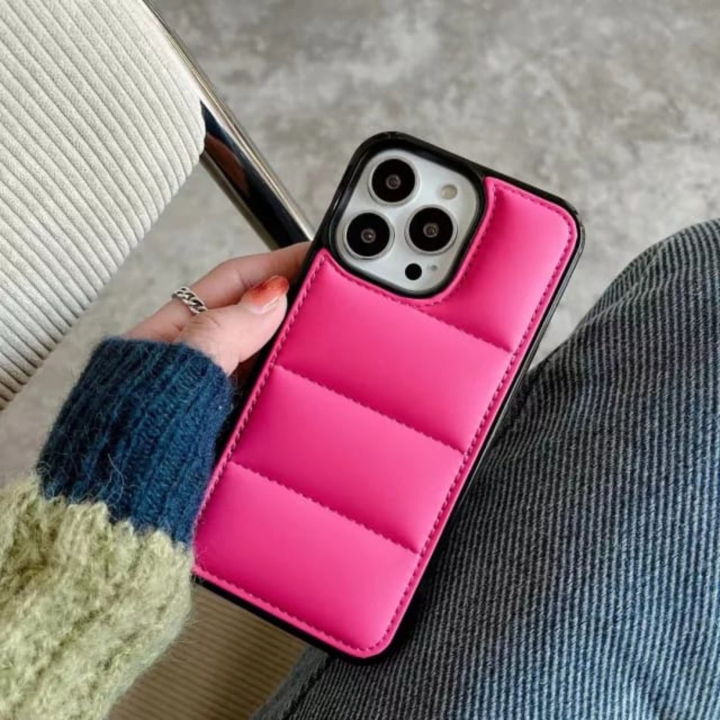 PK167 New puff case pink