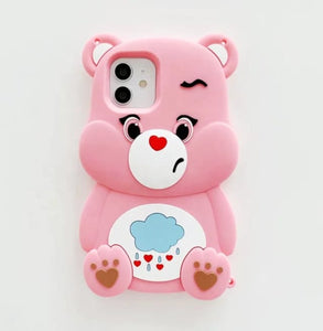 PK143 Bear shaped 3d case pink