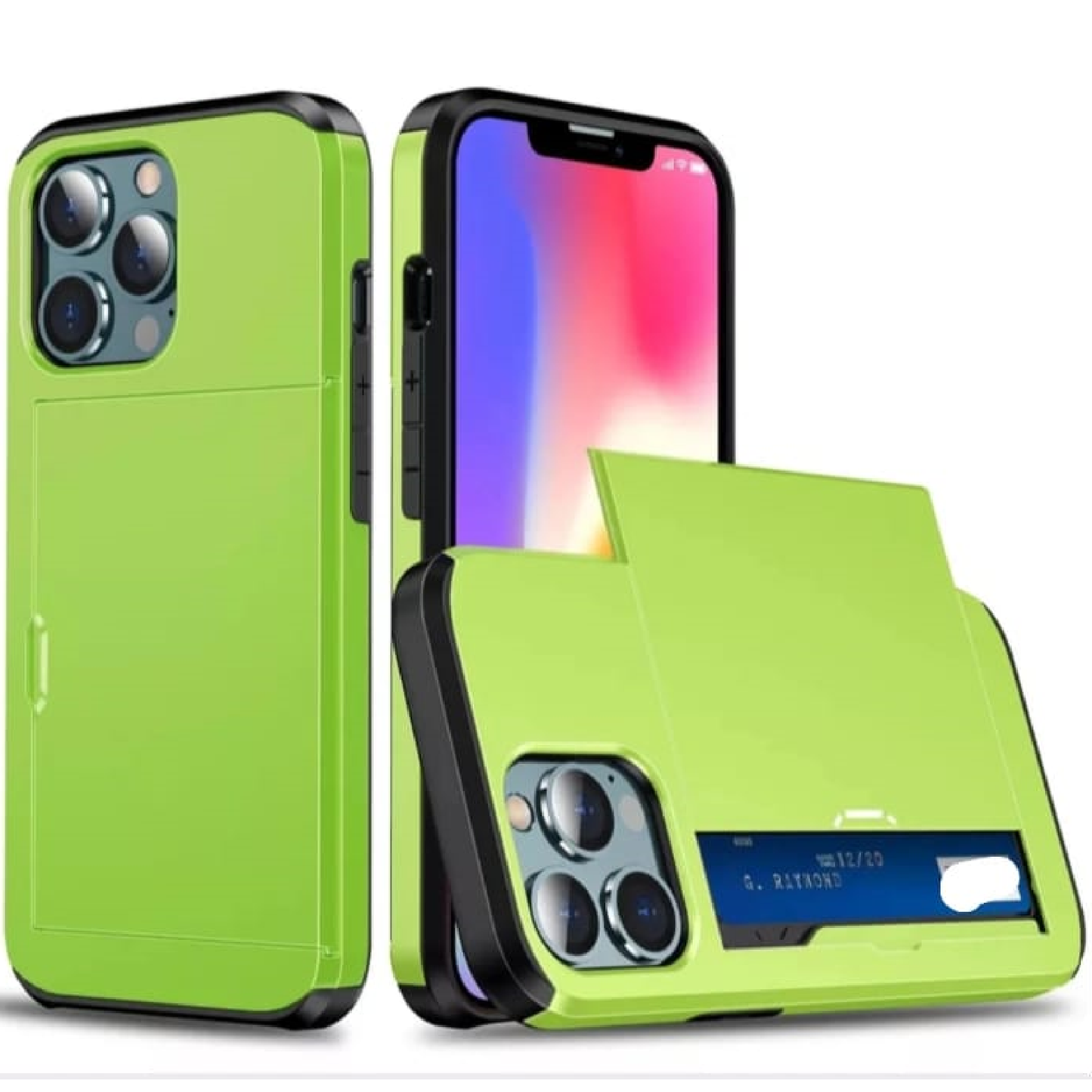 PK145 Sliding Cardholder case neon